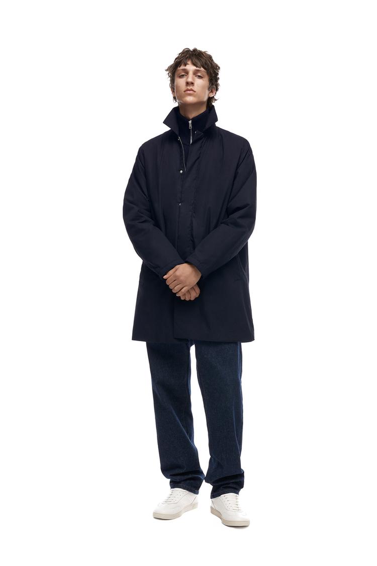 QUILTED POPLIN TRENCH COAT Navy blue ZARA United States